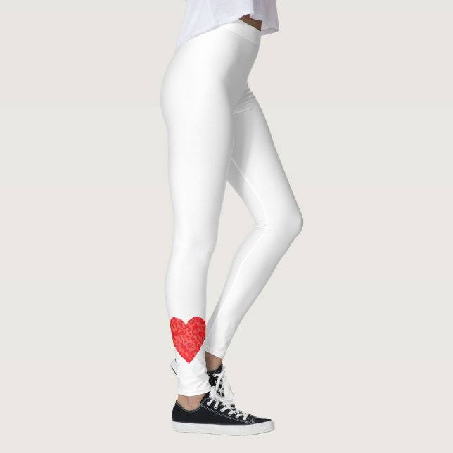 Heart Balloons Illustration Design Leggings (Höger)