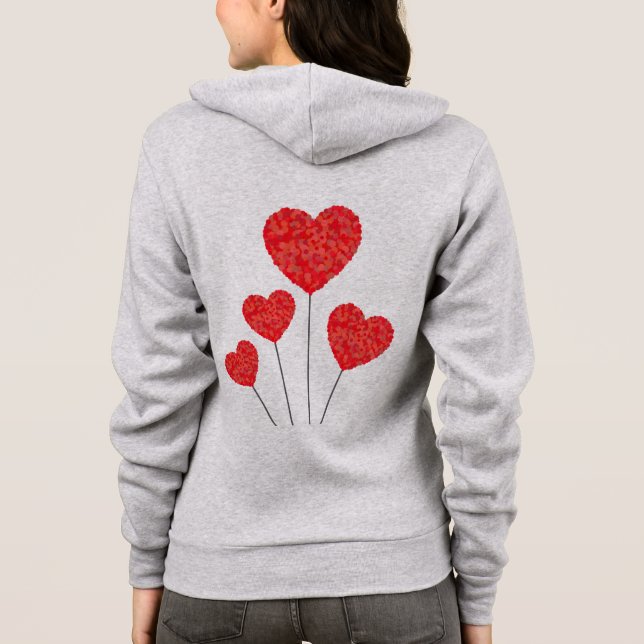 Heart Balloons Illustration Design T Shirt (Baksida)