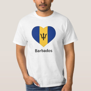 Heart - Barbados Flagga T Shirt