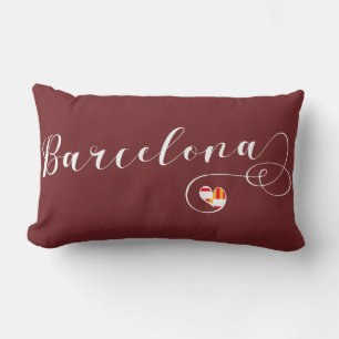 Heart Barcelona Pillow, katalanska Lumbarkudde