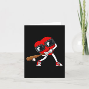 Heart Baseball Valentines day Roligt Boys Girls Ki Kort