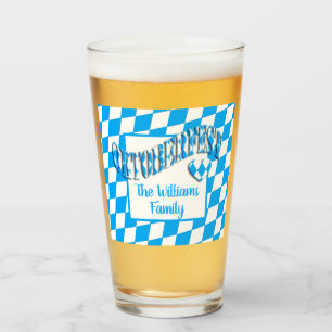 Heart Bayern Bavarian Flagga Oktoberfest Färg Glaskopp