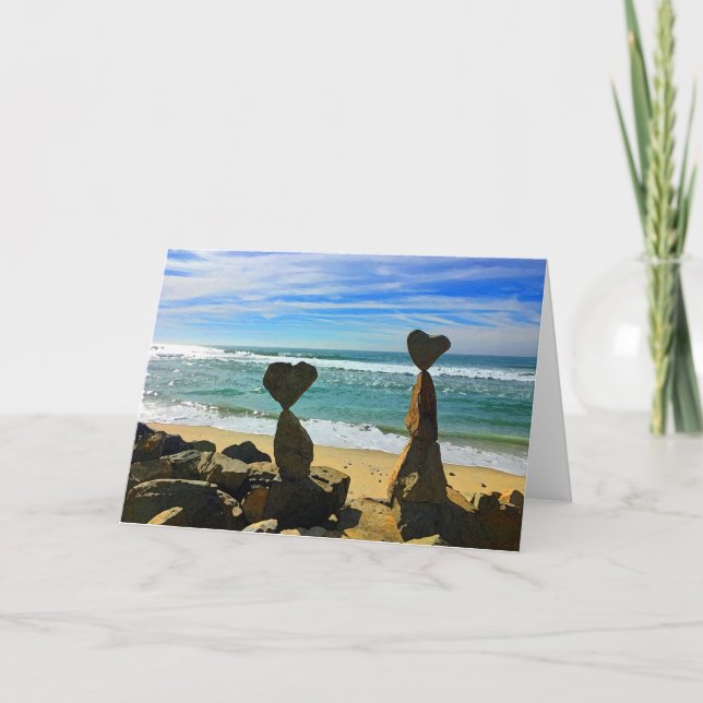 Heart Beach Sten Inbjudan (Framsida)