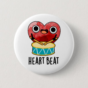 Heart Beat Funny Heart Drummer Pun Knapp