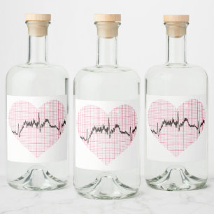 Heart Beat VII Spritflaskor Etikett