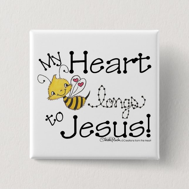 Heart Bee Långer till Jesus Knapp (Framsida)