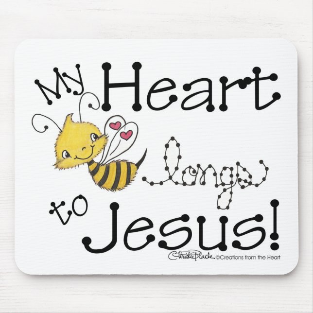 Heart Bee Långer till Jesus Musmatta (Framsidan)