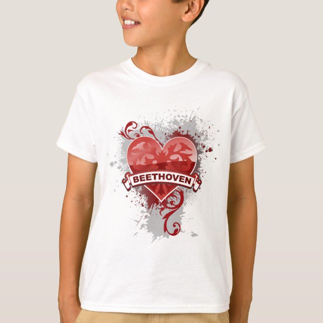Heart Beethoven T Shirt (Framsida)