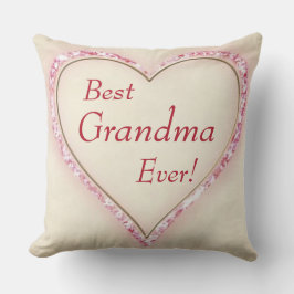 Heart Best Grandma nånsin Kudde