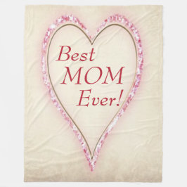 Heart Best MAMMA någonsin Fleecefilt