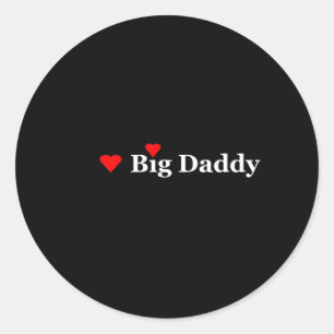 Heart Big Pappa Runt Klistermärke