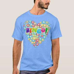 Heart Bingo Player Gambling Lottery Bingo Caller G T Shirt