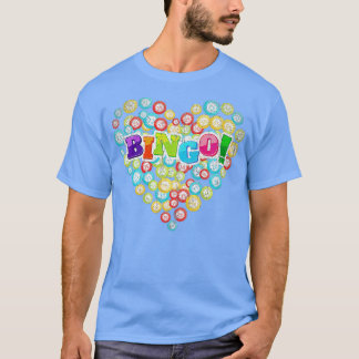 Heart Bingo Player Gambling Lottery Bingo Caller G T Shirt