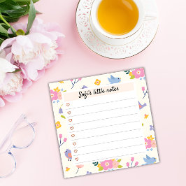 Heart & Birds Blossom – Blossom Time Sticky Notes Post-it Block