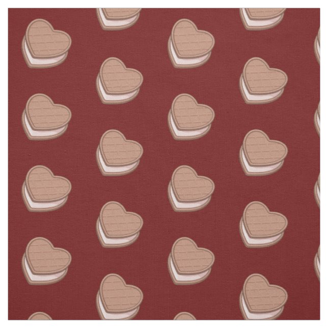 Heart Biscuit Mönster Tyg (Provkarta)