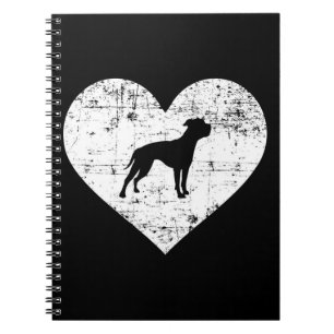 Heart Black Bulldog Bulldog Älskare Anteckningsbok