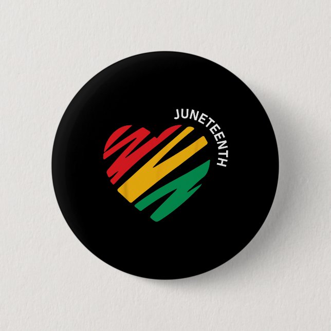 Heart Black History Afro American African Freedom Knapp (Framsida)