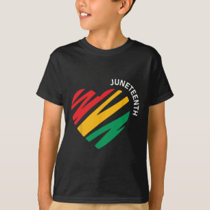 Heart Black History Afro American African Freedom T Shirt