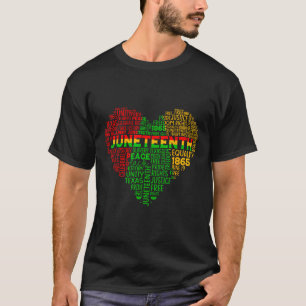 Heart Black History Afro American African Freedom T Shirt