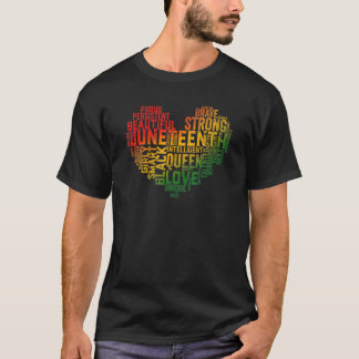 Heart Black Junetonde 1865 Afro Freedom African A T Shirt