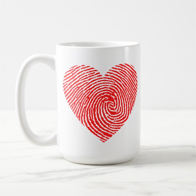 Heart bläck kaffemugg (Vänster)