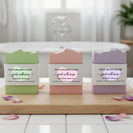 Heart Black & White Soap Belly Band Wrap Label