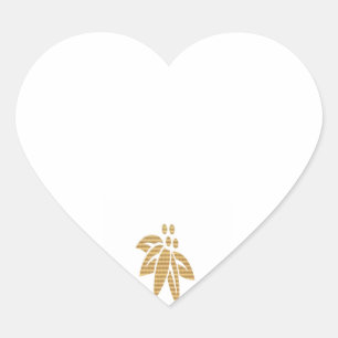 HEART Blanks with ThumbNail Art Ornament Hjärtformat Klistermärke