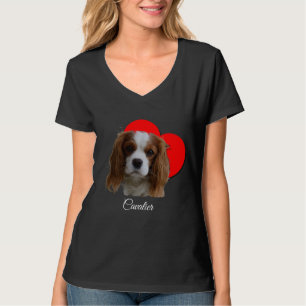 Heart Blenheim Cavalier Kung Charles Spain Kärlek T Shirt