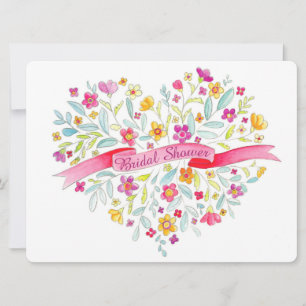 Heart-blomman Bouquet art möhippa inbjudan