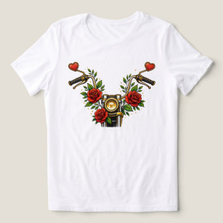 Heart Bloom Rider Dam Tröja med Blommotiv Motorcyk