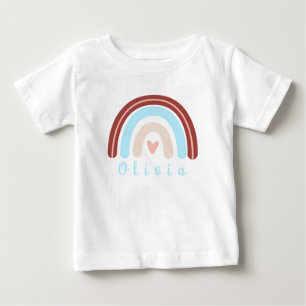 Heart Boho Rainbow med Personlig Namn T Shirt