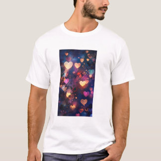 Heart Bokeh Ljus i en Dreamy Night Garden T Shirt