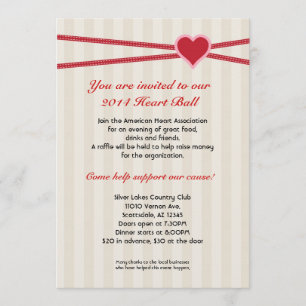 Heart Boll Fundraiser Event bjudande Inbjudningar