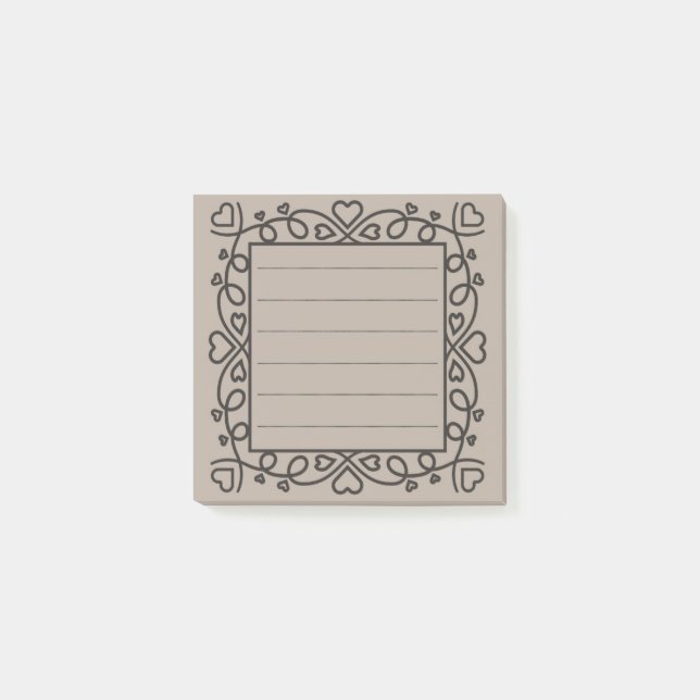 Heart Border  Post-it Block (Framsida)