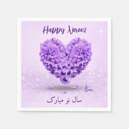 Heart Bouquet Loely Lycklig Noroz Lila Hyacinth Pappersservett