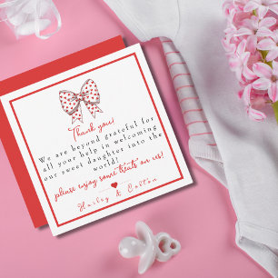 Heart Bow Daughlabour & Delivery NICU Hospital Tack Kort