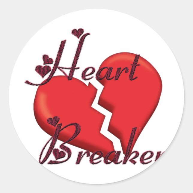 Heart Breaker Runt Klistermärke (Framsida)