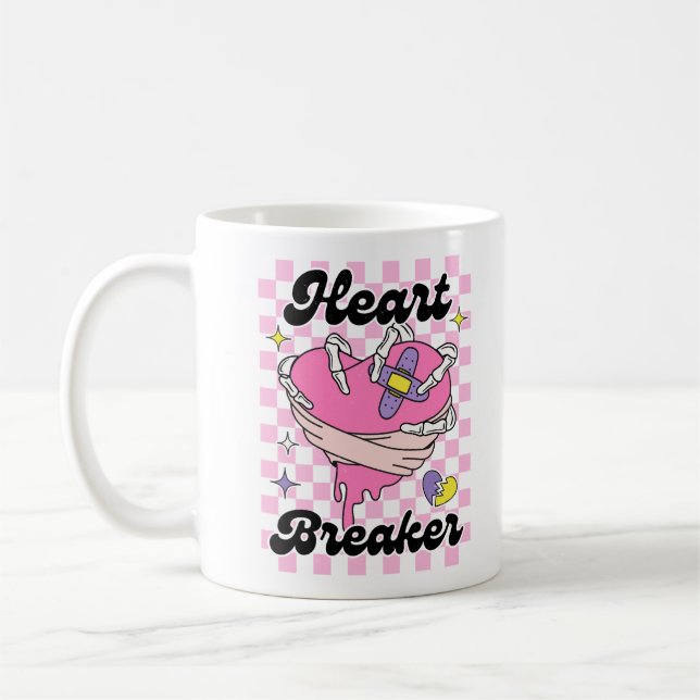 Heart Breaker Valentines day Kaffemugg (Vänster)