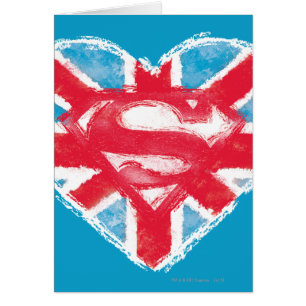 Heart British S-Shield Hälsningskort