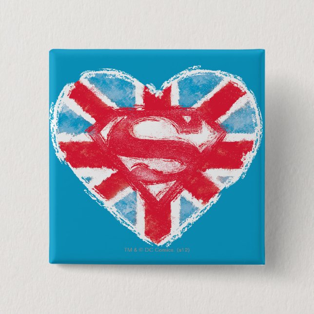 Heart British S-Shield Knapp (Framsida)