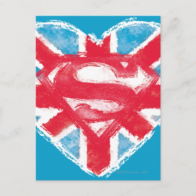 Heart British S-Shield Vykort (Framsida)