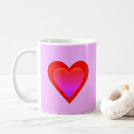 Heart Bröllop Red Rosa Lila Valentines day Kaffemugg