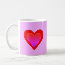 Heart Bröllop Red Rosa Lila Valentines day Kaffemugg