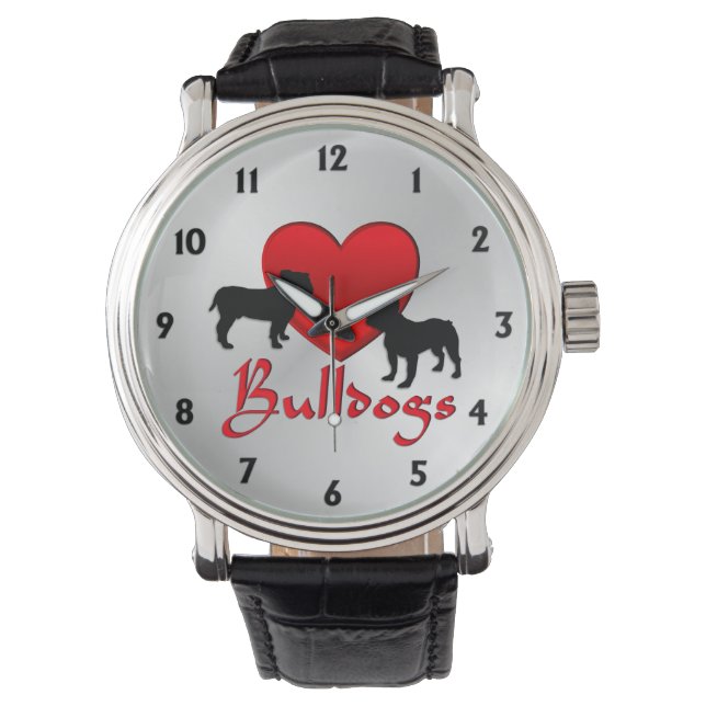 Heart Bulldog Armbandsur (Framsida)