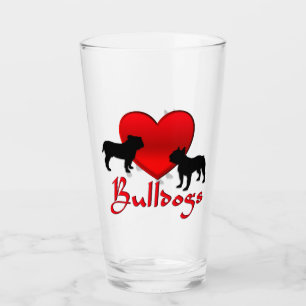 Heart Bulldog Glaskopp