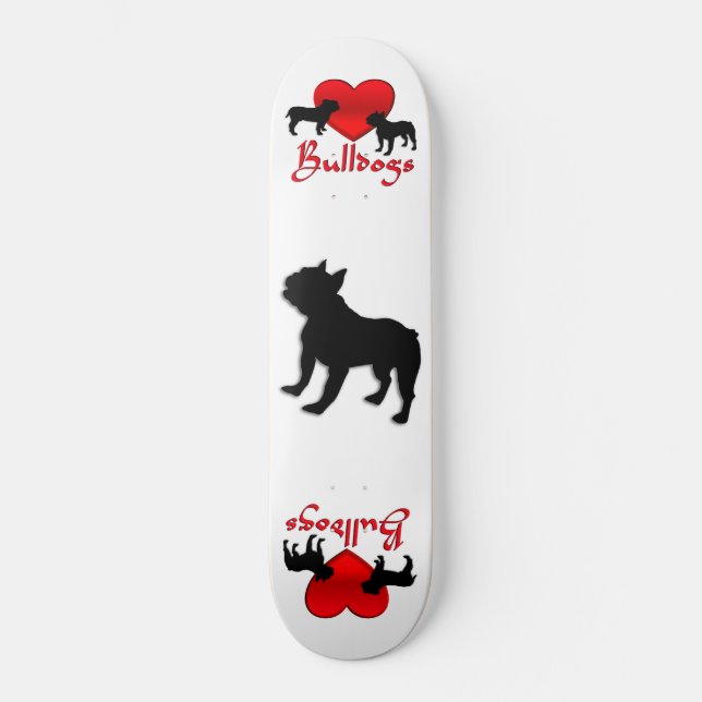 Heart Bulldog Mini Skateboard Bräda 18,5 Cm (Framsida)