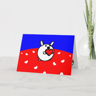 HEART BUNNY Card Helgkort