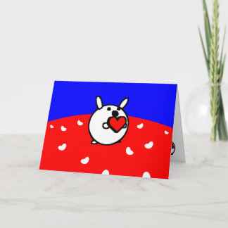 HEART BUNNY Card Helgkort