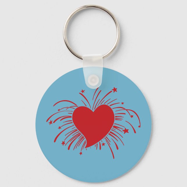 Heart Burst Nyckelring (Framsida)