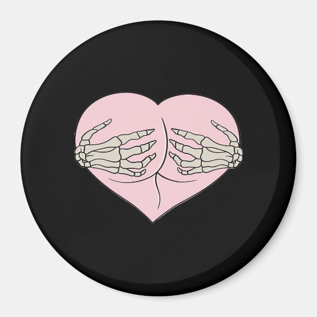 Heart Butt Hug Skeleton Händer Classic Magnet (Framsidan)